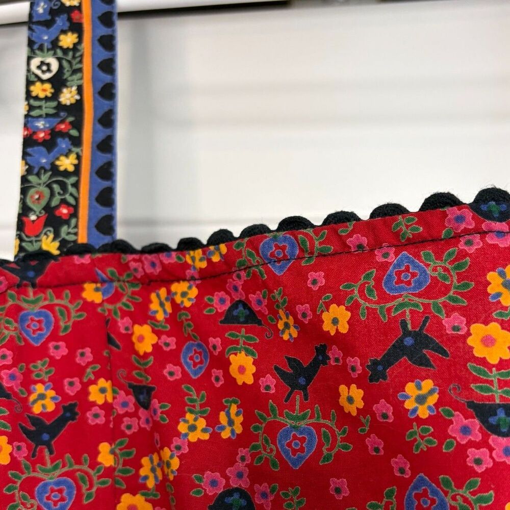 H&M Red Ditsy Floral Cottagecore Sundress | 100% Cotton | Pockets | EU Size 38 - Picture 8 of 12